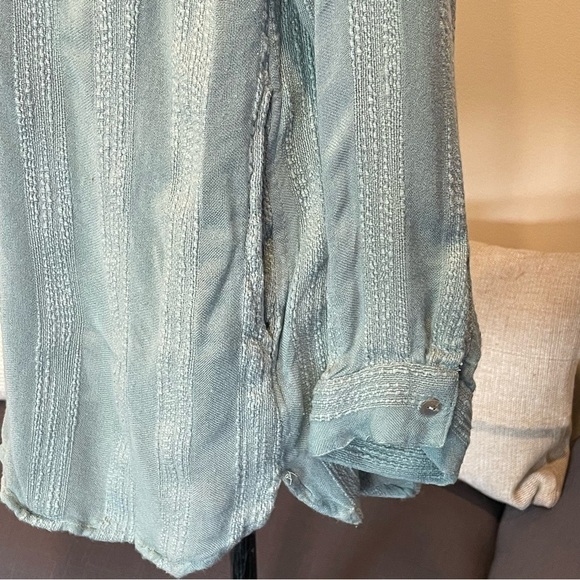 Soft Surroundings Green Beaded Embroidered Soutache Nimi Tunic Pockets Top Sz L - Picture 4 of 9